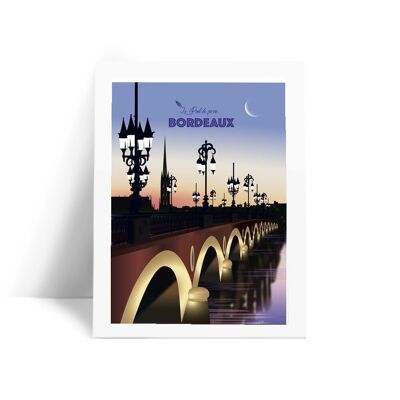 Ilustración Burdeos - Puente de piedra