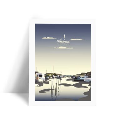 Illustration Arcachon Basin - Andernos - Postcard