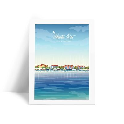 Illustration Hourtin Port - Postcard