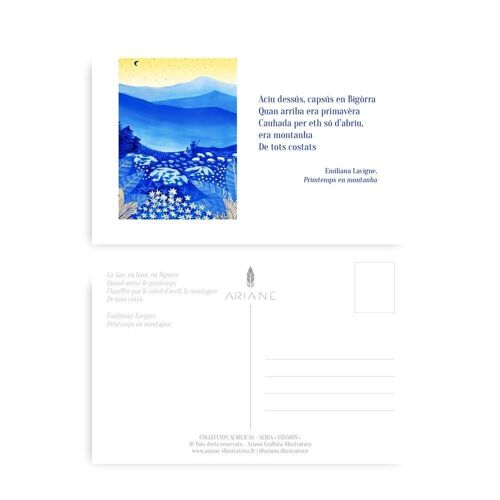 Illustration CÒSMOS - Cartes postales - Montagne / Primtemps en montanha