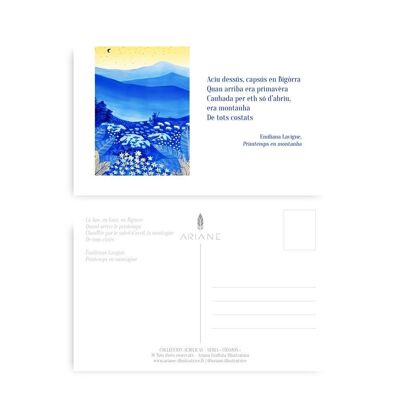 Illustration CÒSMOS - Postkarten - Berg / Frühling in Montanha