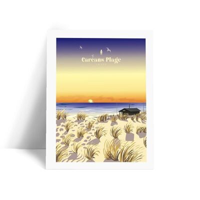 Illustration Carcans Plage Sud - Postkarte