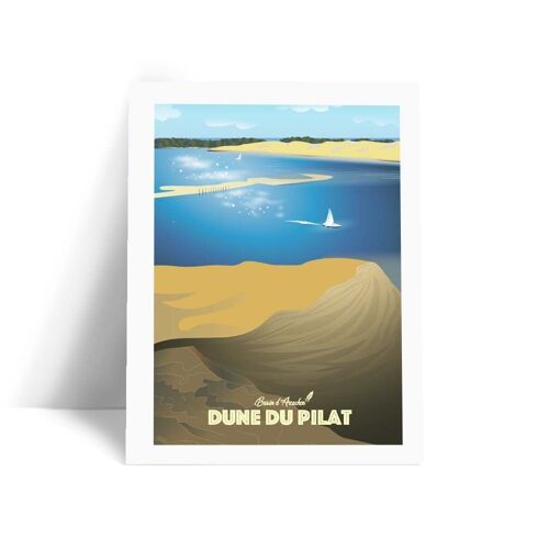 Illustration La dune du Pilat - Affiche 30x40 cm