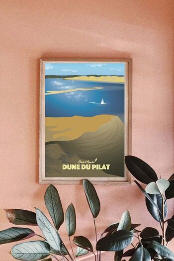 Illustration La dune du Pilat - Affiche 30x40 cm 2