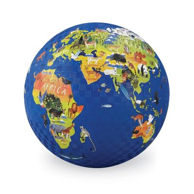 Palla da gioco da 18 cm - Mappa del mondo - 3a+