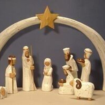 wooden nativity scene PK 402