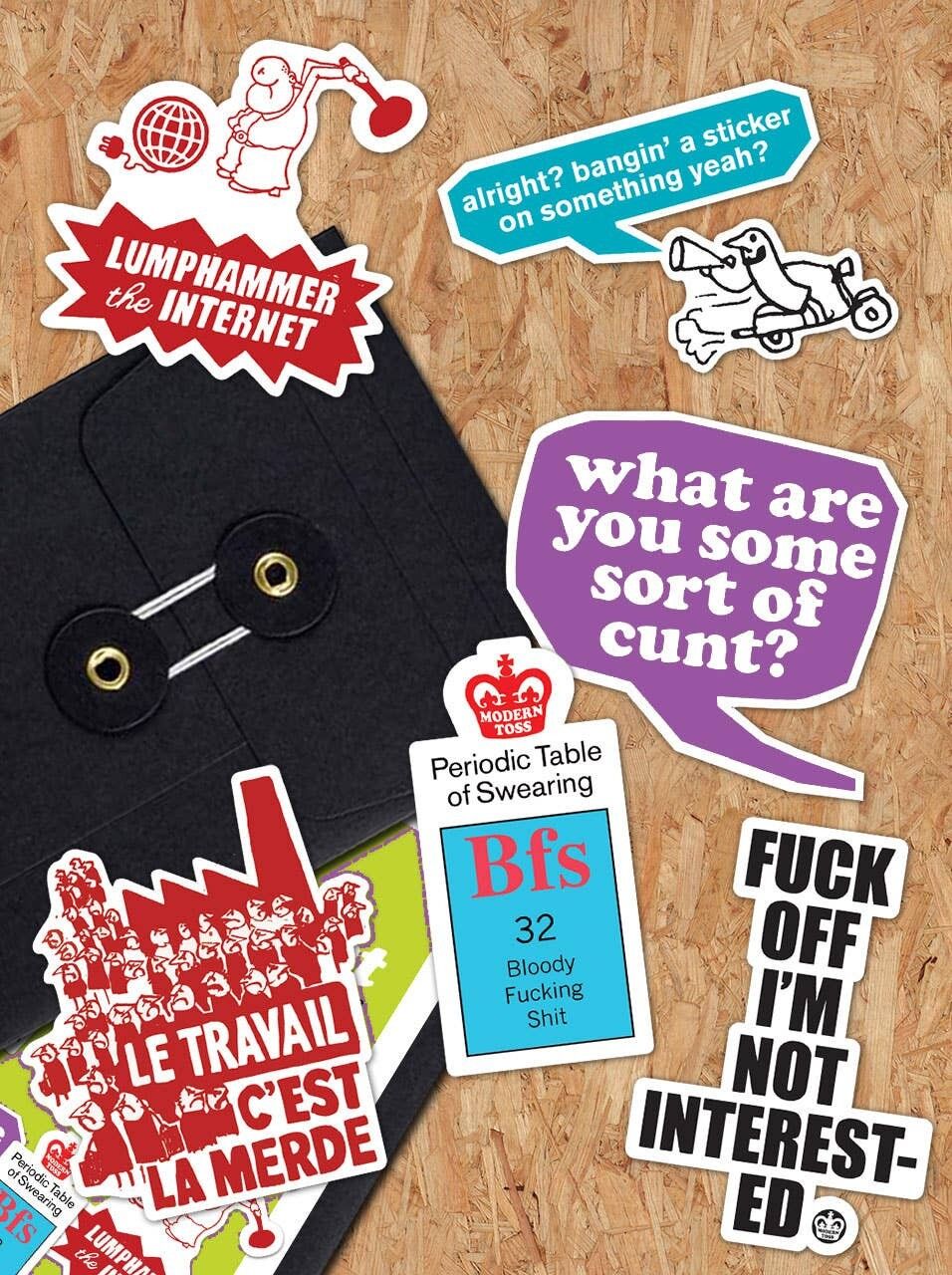 Stickers - Funny Set of 6 Vinyl Stickers by Modern Toss (Pack 4)