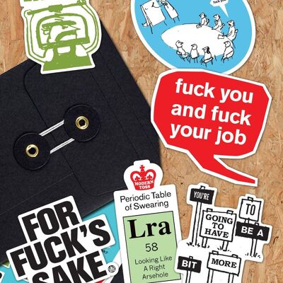 Stickers - Funny Set of 6 Vinyl Stickers by Modern Toss (Pack 5)