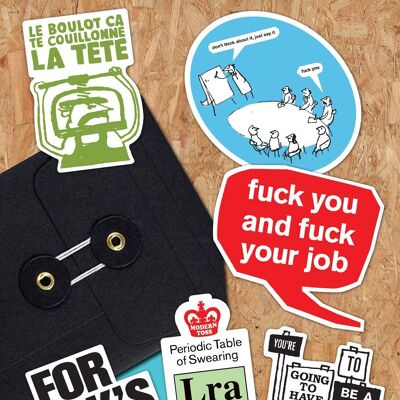 Stickers - Funny Set of 6 Vinyl Stickers by Modern Toss (Pack 5)