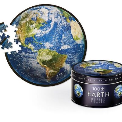 NASA-Metallbox-Puzzle – 100 Teile – Erde – 5a+