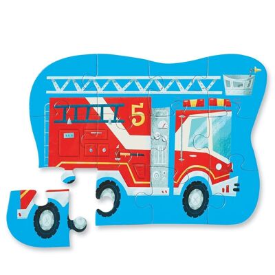 Mini Puzzle - 12 pièces - Camion de pompier - 2a+
