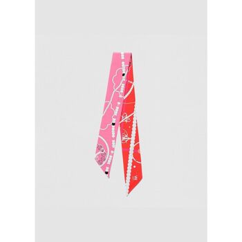 Foulard bandeau " La boite à bijoux rose " 3