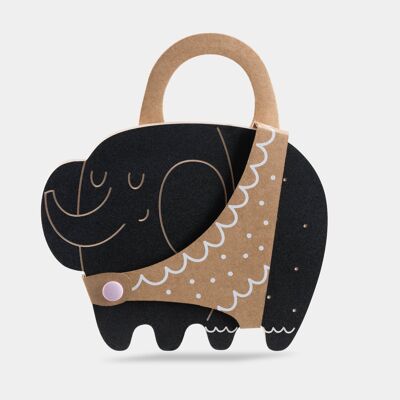 Elefant, Holztafel, Lernspielzeug