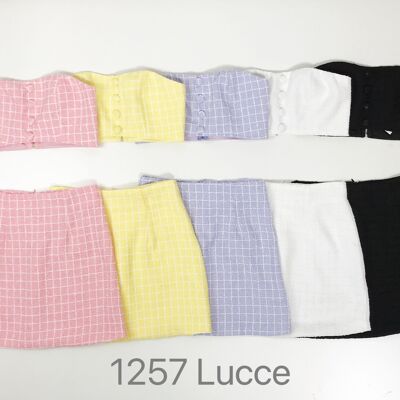 Conjunto de top y falda de tweed - 1257
