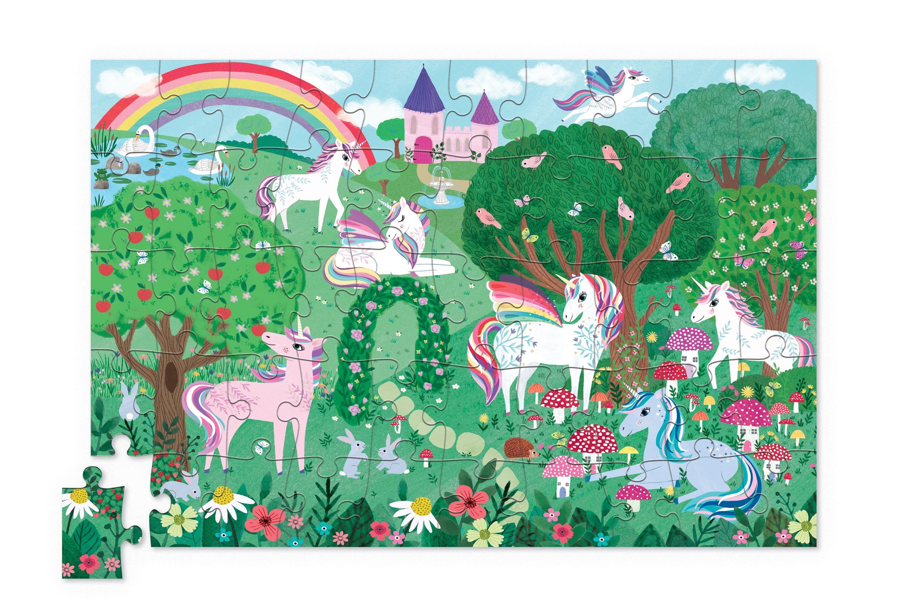 Puzzle in scatola di metallo - 50 pezzi - Sogno di unicorno - 6a+