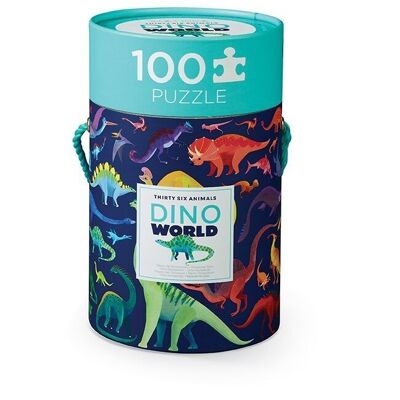 Puzzle 36 animales - 100 piezas - Mundo de dinosaurios - 5a+