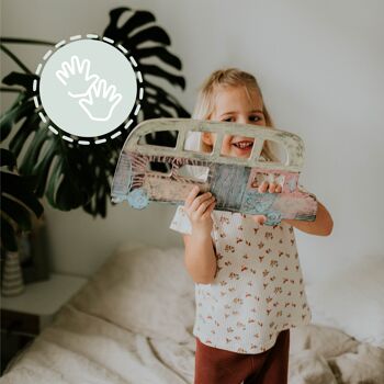 Bus, tableau en bois, jouets éducatifs 7