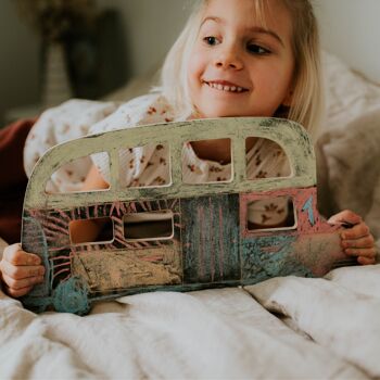 Bus, tableau en bois, jouets éducatifs 11