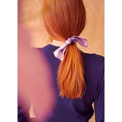 Virginie Riou ribbon scarf “The little purple cassiopeia”