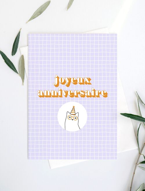 Carte postale Joyeux anniversaire A6