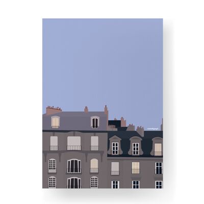 Azul París - 30 x 40 cm