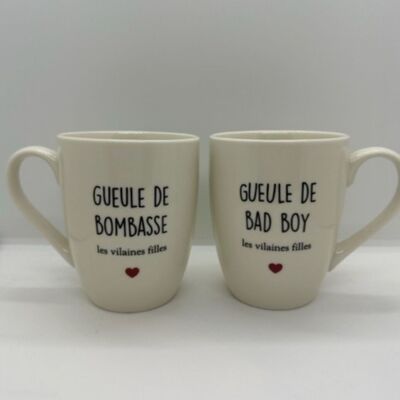 Idée cadeau : Duo de mugs pour Bombasse et bad boy