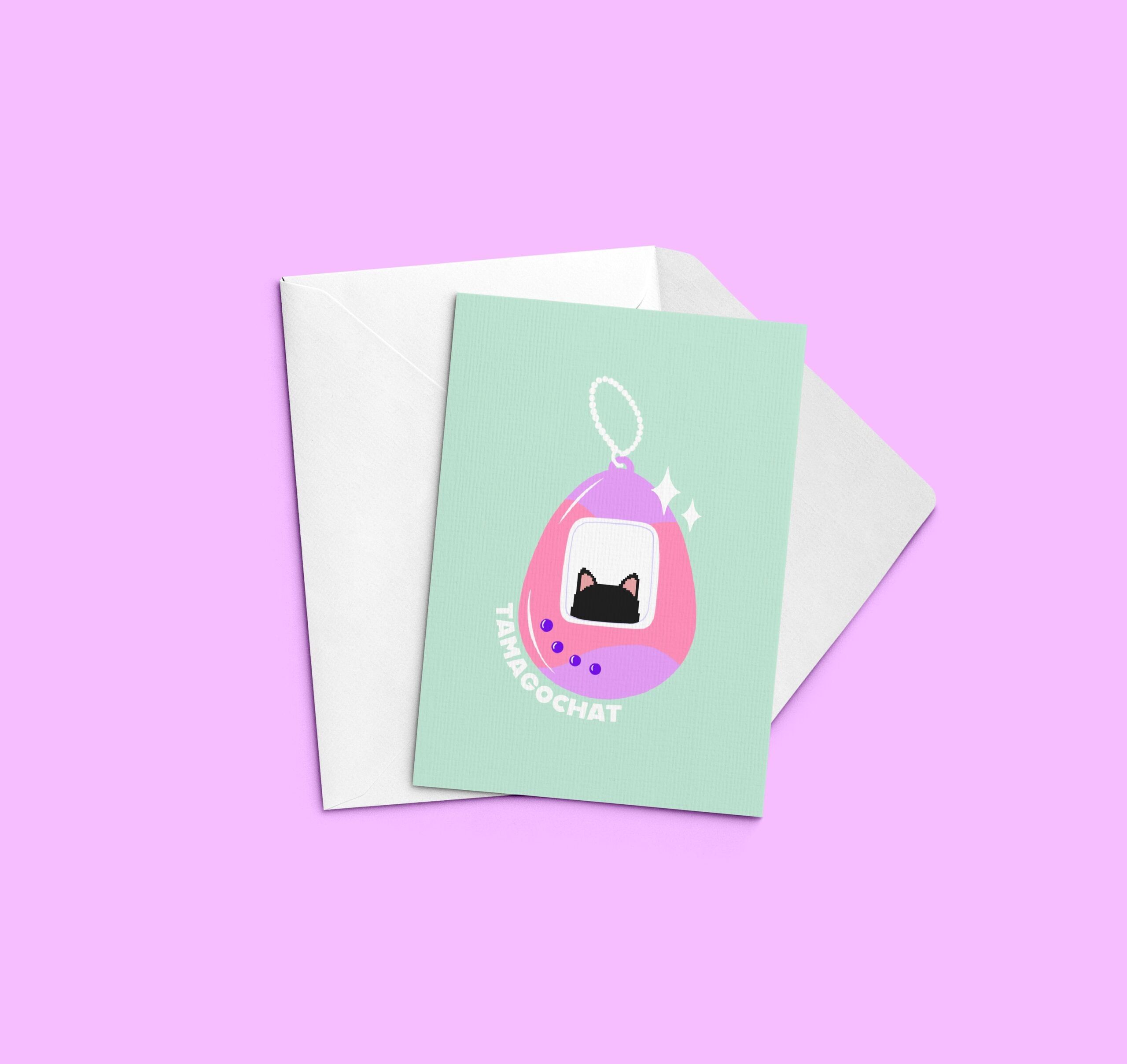 Tamagochat A6 postcard