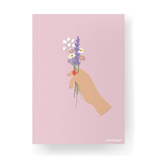 Petit bouquet de fleurs - 21 x 29,7cm