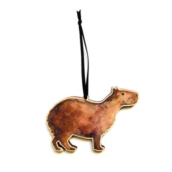 Décoration suspendue en bois Chill Capybara 1