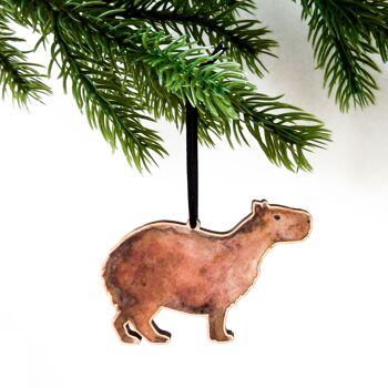 Décoration suspendue en bois Chill Capybara 2