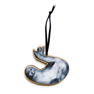 Bob Monk Seal Wooden Hanging Decoration