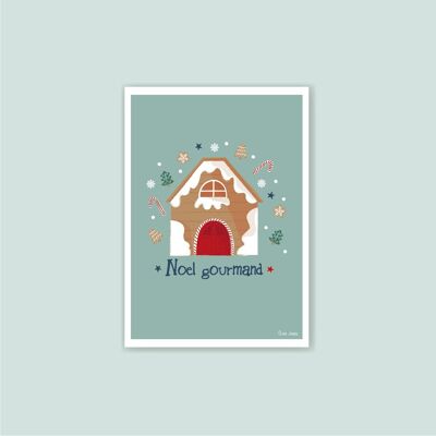 Tarjeta de chalet de Navidad A6