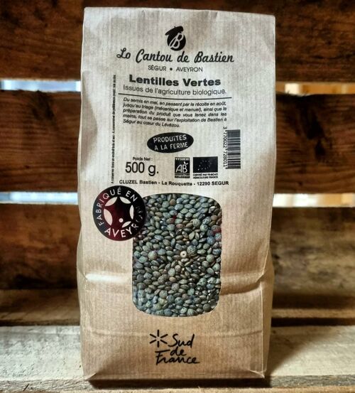 Lentilles vertes BIO - Sachets de 500g