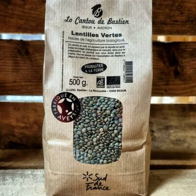ORGANIC green lentils - 500g bags