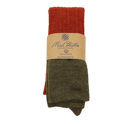 Chaussettes Miss Wool Teja-Vert Chasse