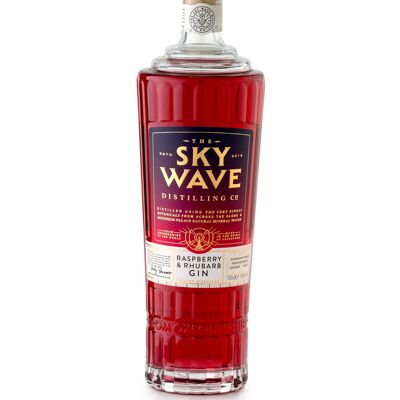 Ginebra Sky Wave de frambuesa y ruibarbo, 700 ml, 42 % ABV