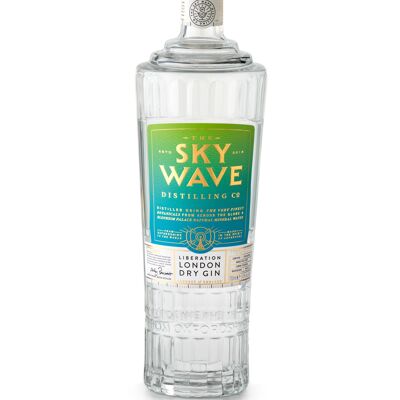 Ginebra seca Sky Wave Liberation London, 700 ml, 42 % ABV