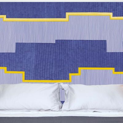 Blue Yellow headboard