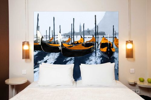 Tête de lit Les Gondoles de Venise Orange