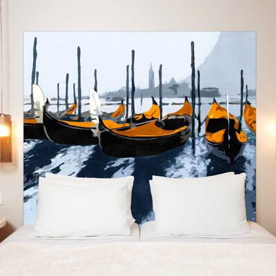 Tête de lit Les Gondoles de Venise Orange