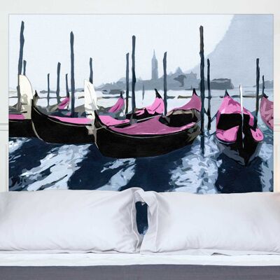 Tête de lit Les Gondoles de Venise Rose