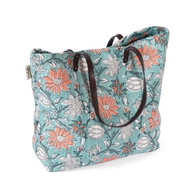 Fabric bag - quilted cotton handbag, tote bag for women, beach bag