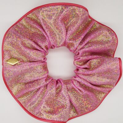Waterproof pink glitter scrunchie - Pia