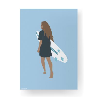 Ragazza surfista - 21 x 29,7cm