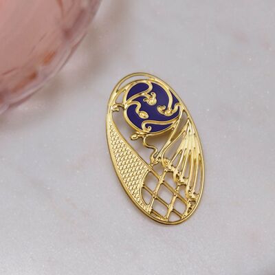 magnetic brooch "art nouveau" - Majorelle arabesque