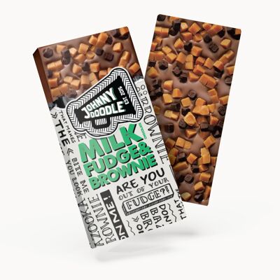 Milk Chocolate Fudge & Brownie - Johnny Doodle 150g - FAIRTRADE