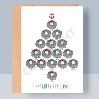 TARJETA DE NAVIDAD PLEGADA - MÄÄÄÄHRRY CHRISTMAS