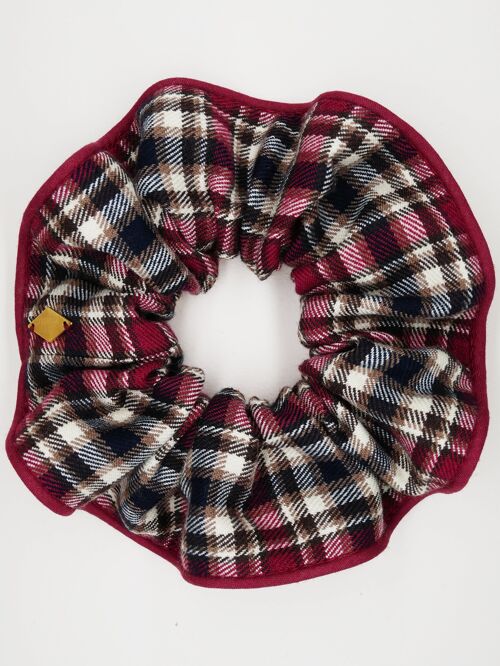 Chouchou tartan bordeaux - Clary