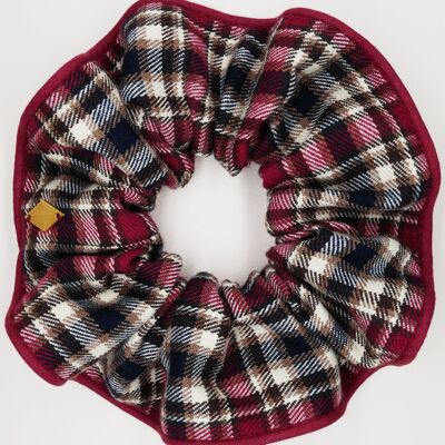 Chouchou tartan bordeaux - Clary