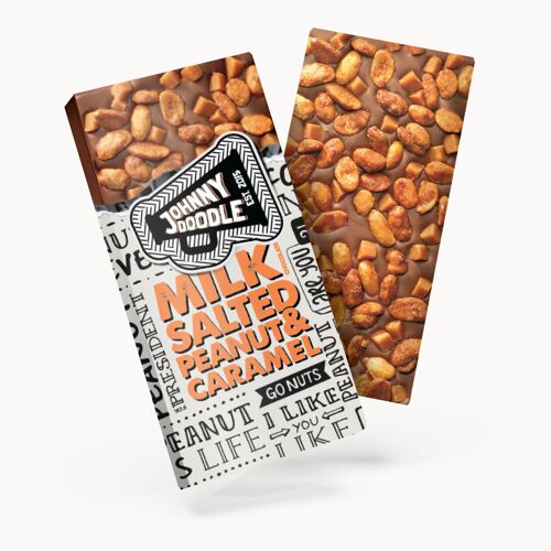 Milk Chocolate Salted Peanut & Caramel - Johnny Doodle 150g - FAIRTRADE
